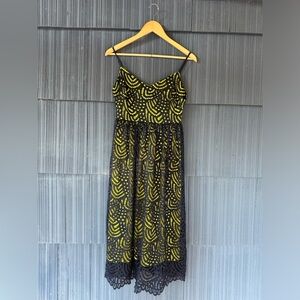 ASOS midi lace overlay dress